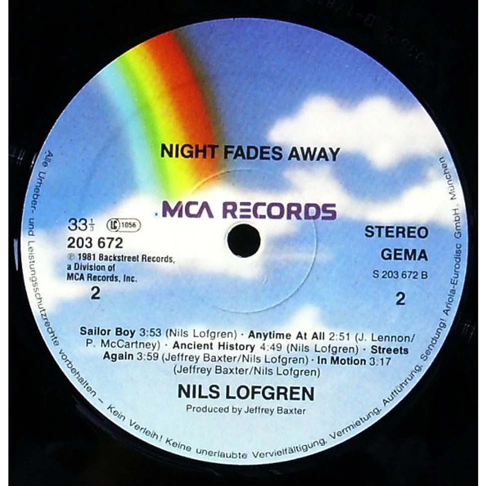 Nils Lofgren - Night Fades Away