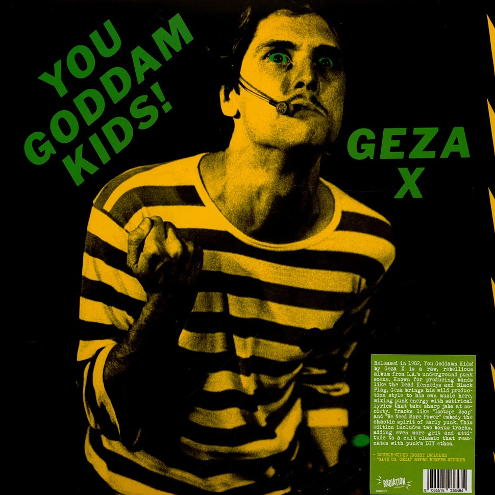 Geza X - You Goddamn Kids Black Vinyl Edition