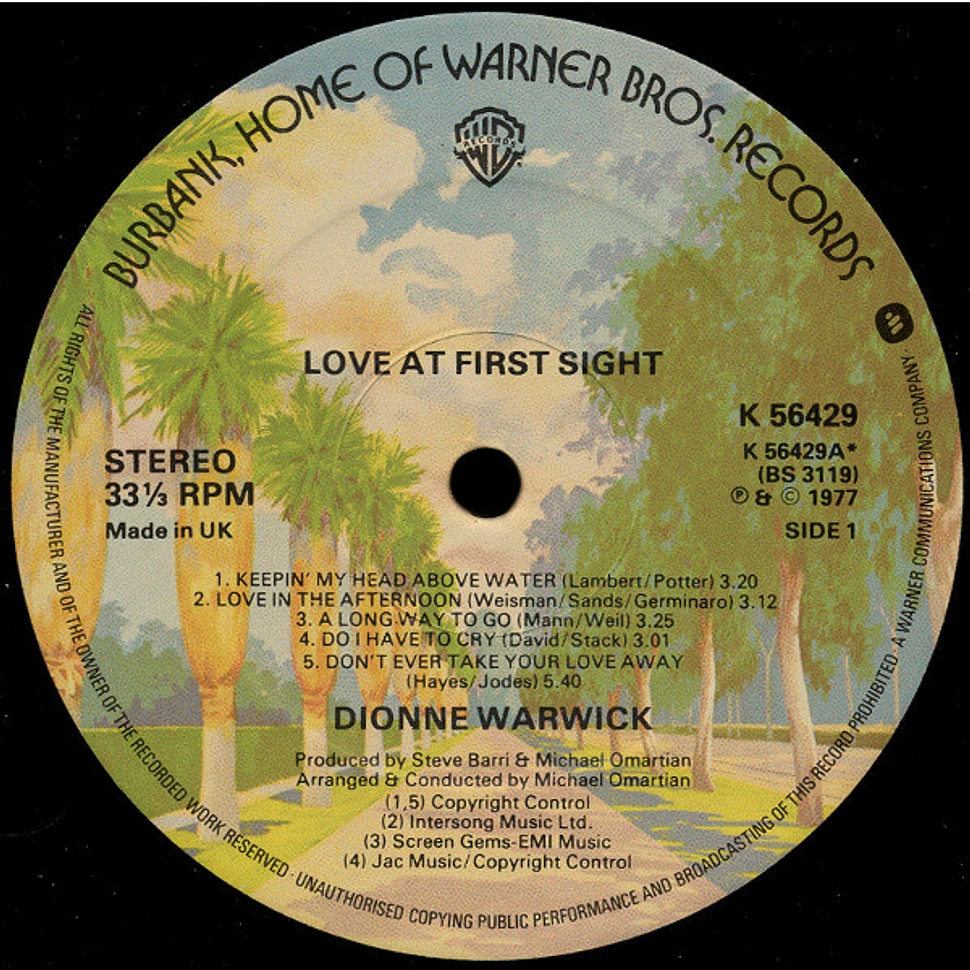 Dionne Warwick - Love At First Sight