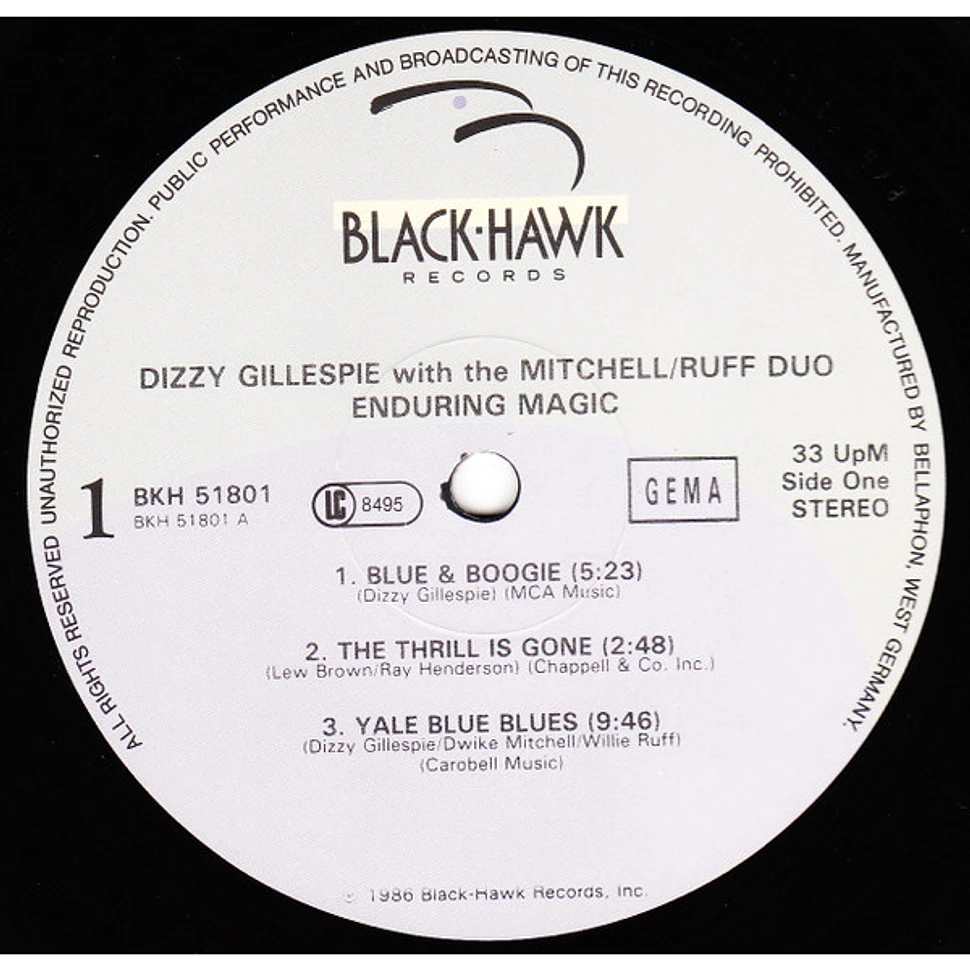 Dizzy Gillespie And The Mitchell-Ruff Duo - Enduring Magic