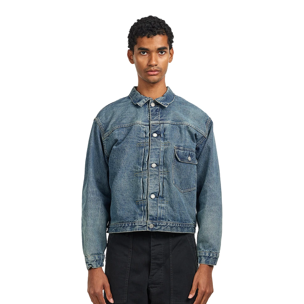 ジャケット・アウター orSlow Type1 40s Pleated Front Blouse XL orSlow - Type1 40's Pleated Front Blouse Used Wash (Denim Used) | HHV