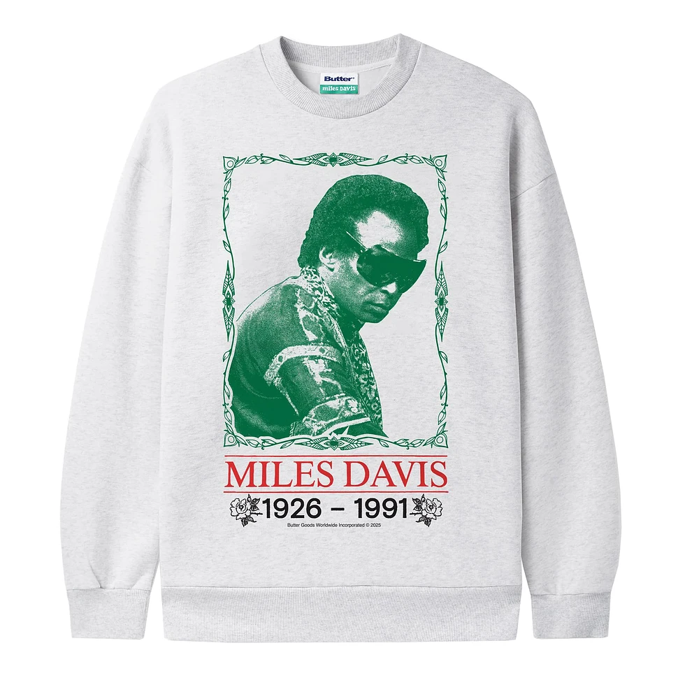Butter Goods x Miles Davis - Thanks Crewneck