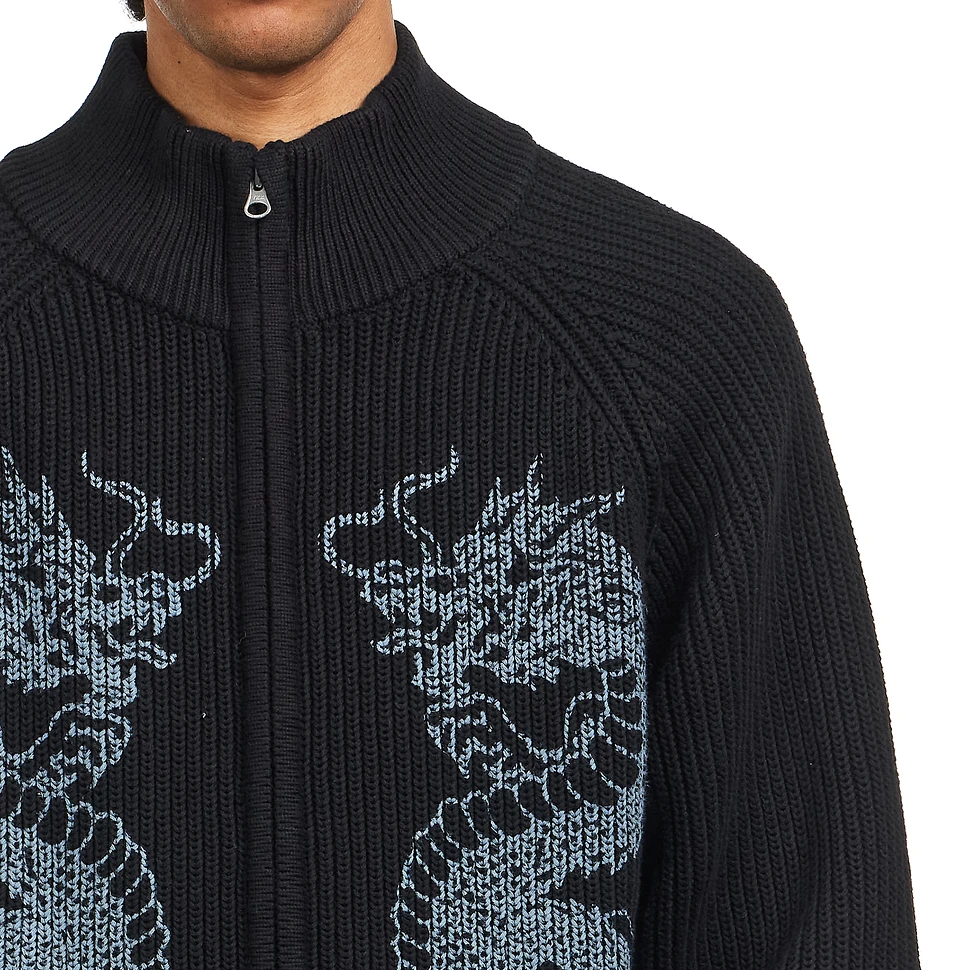 Butter Goods - Dragon Zip-Thru Knit Sweater