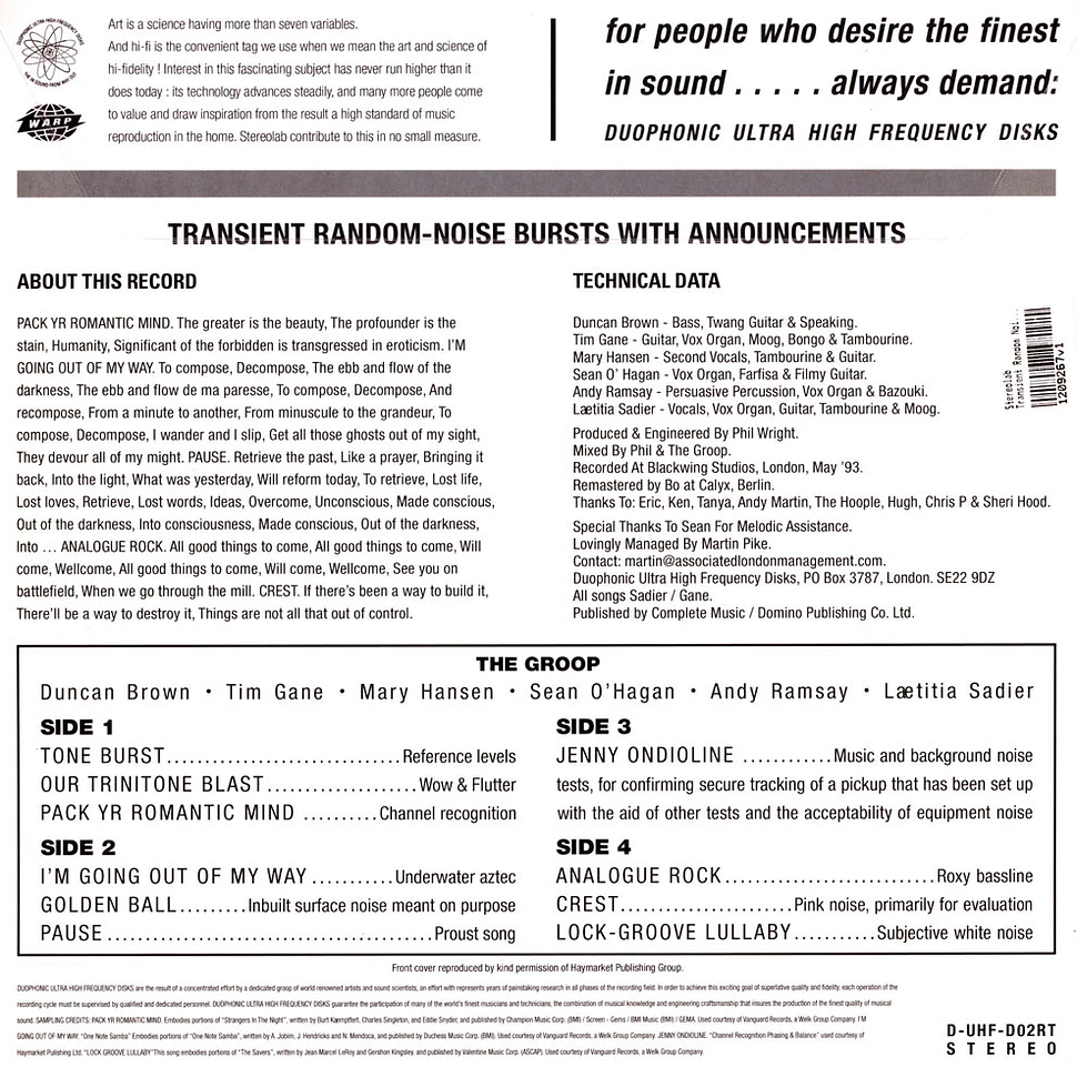 Stereolab - Transient Random Noise-Bursts... Remastered Edition