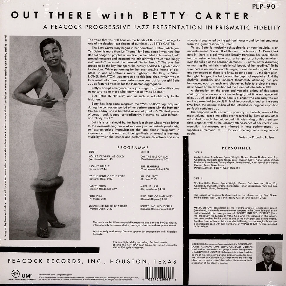 Betty Carter - Out There With Betty Carter Verve By Request