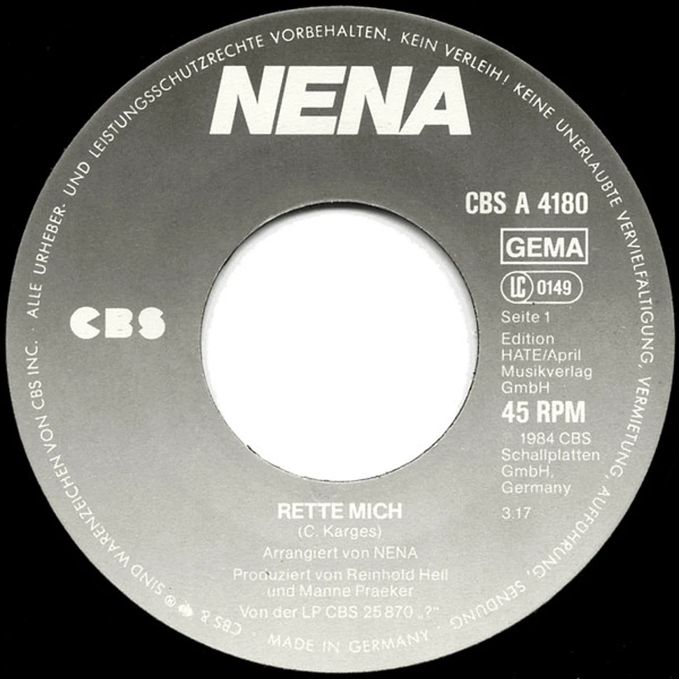 Nena - Rette Mich