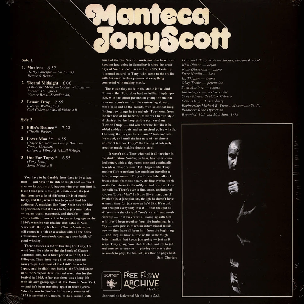 Tony Scott - Manteca HHV Exclusive Gold Colored Vinyl Edition