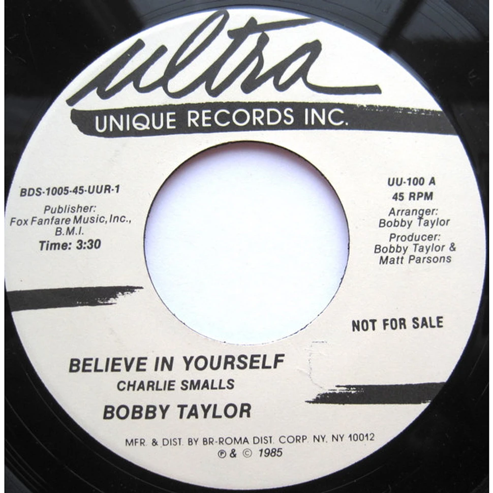 Bobby Taylor - Believe In Yourself / Gypsy Woman