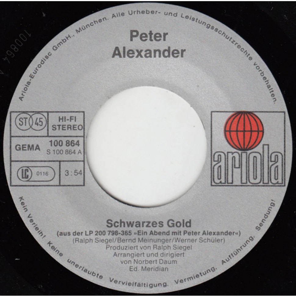 Peter Alexander - Schwarzes Gold