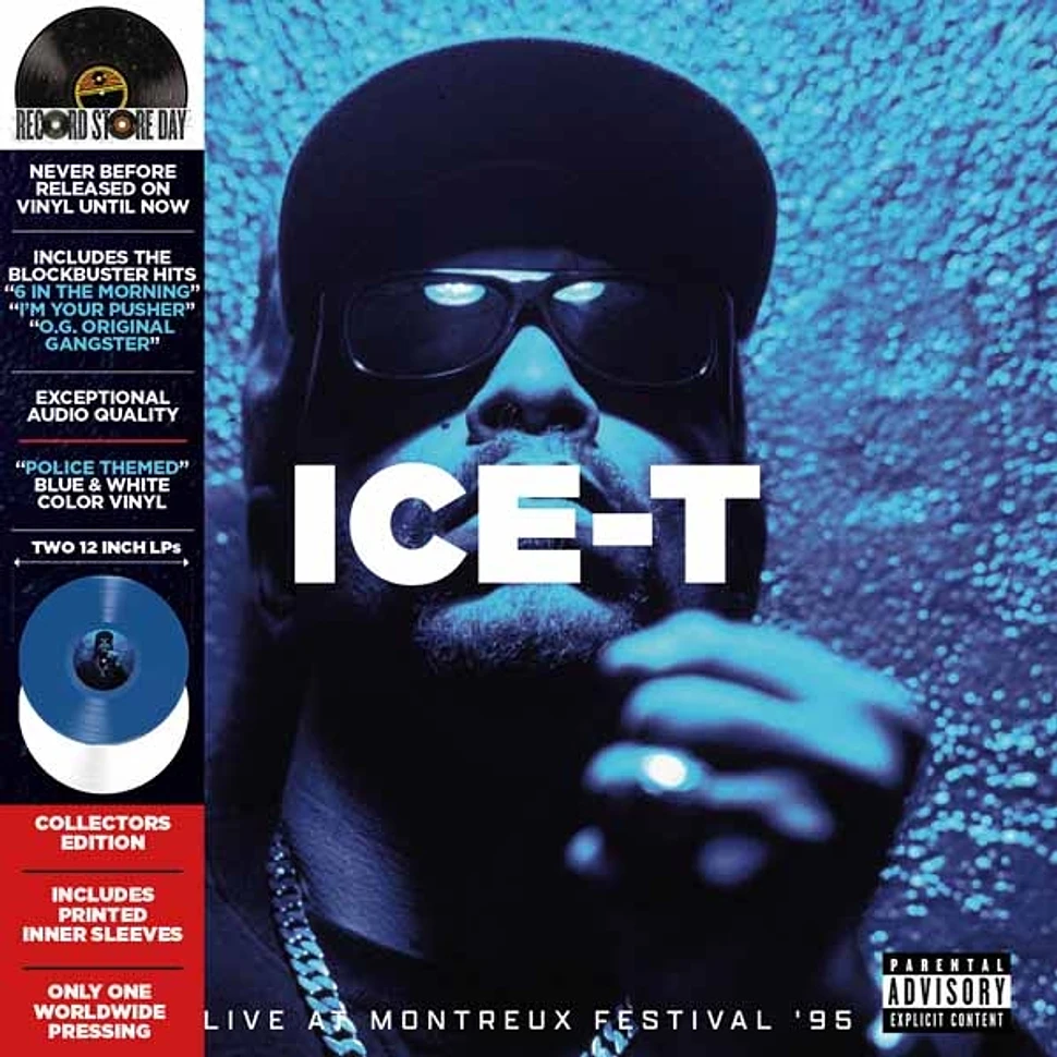 Ice-T - Live At Montreux Festival '95 Record Store Day 2025 Dark Blue & White Vinyl Edition