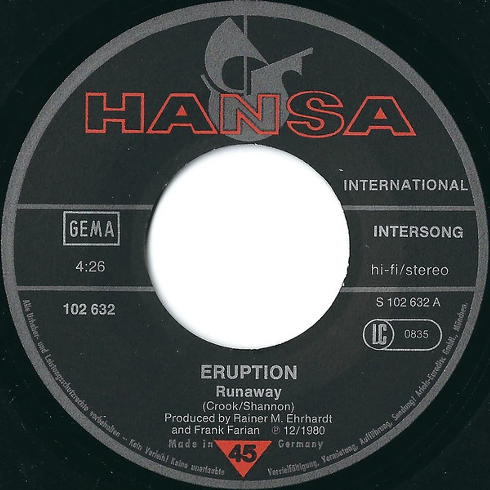 Eruption - Runaway / Good Good Feelin'