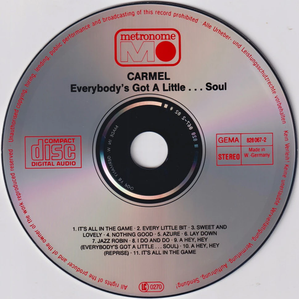 Carmel - Everybody's Got A Little...Soul