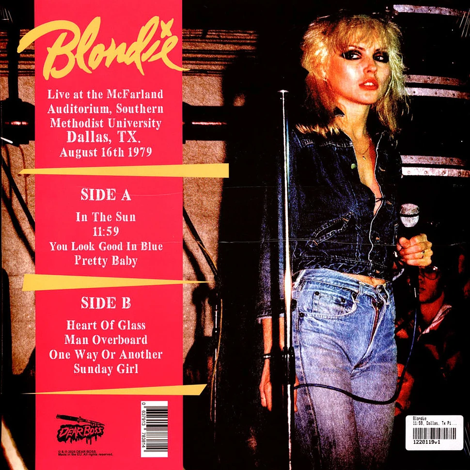 Blondie - 11:59, Dallas, Tx Pink Vinyl Edition