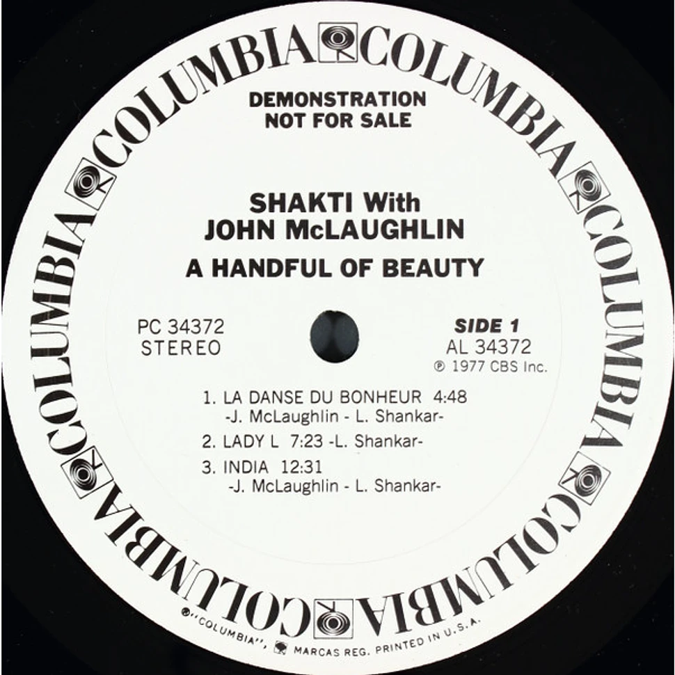 Shakti with John McLaughlin - A Handful Of Beauty