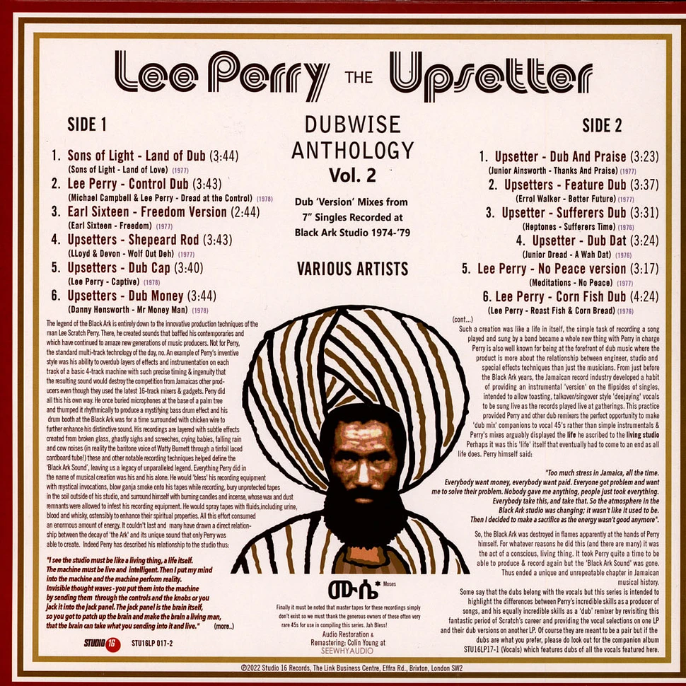 Lee Perry The Upsetter - Dubwise Anthology Volume 2