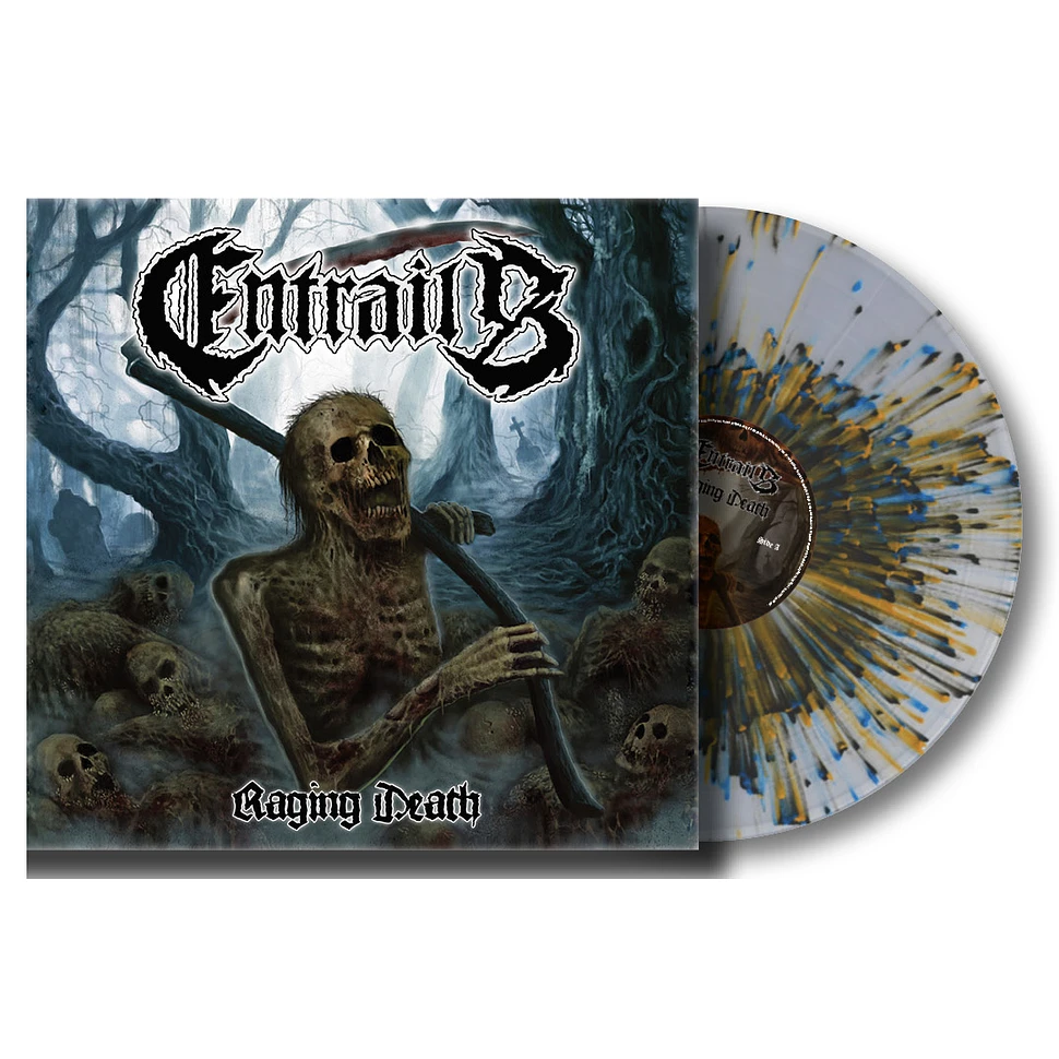 Entrails - Raging Death Crystal Clear Splatter Vinyl Edition