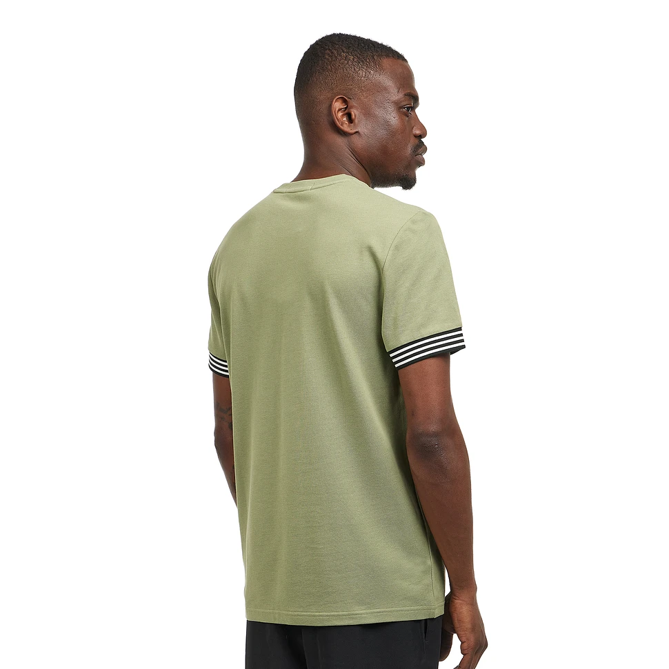 Fred Perry - Striped Cuff T-Shirt (Olive Mint) | HHV