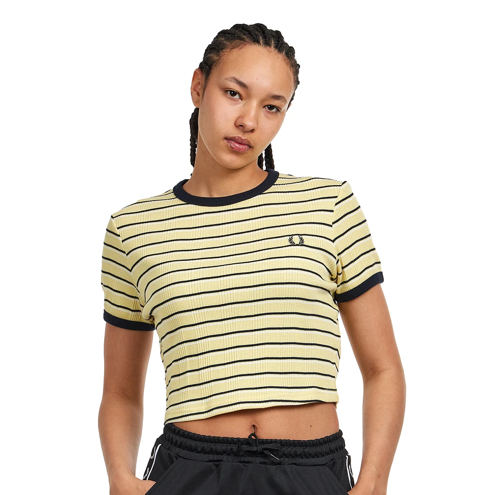 Fred Perry - Striped Ribbed T-Shirt