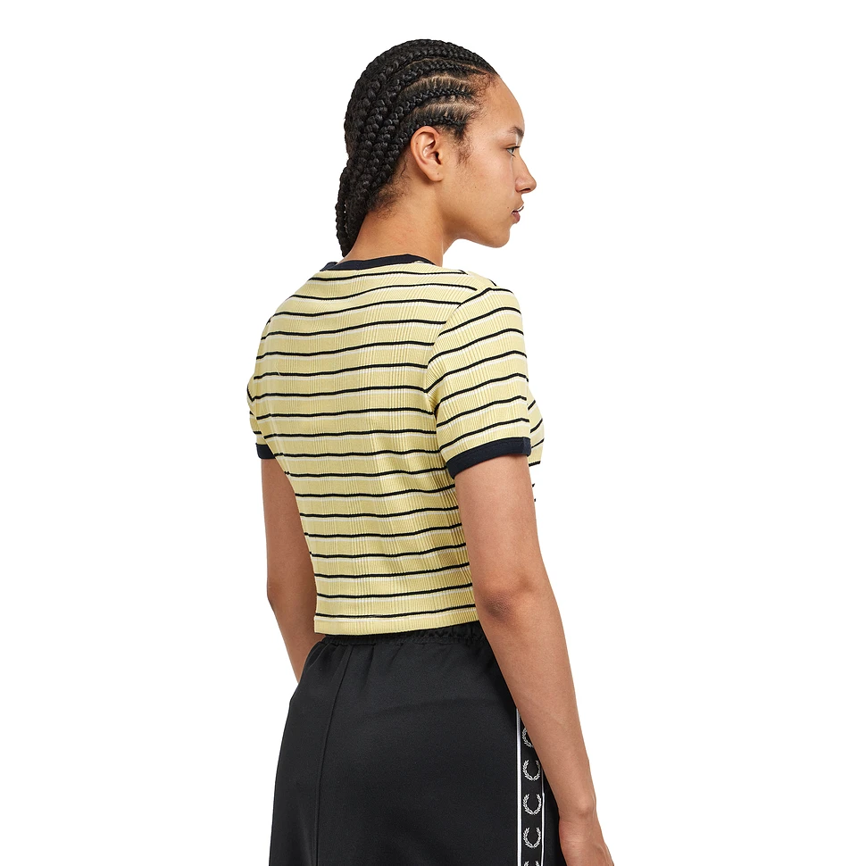 Fred Perry - Striped Ribbed T-Shirt
