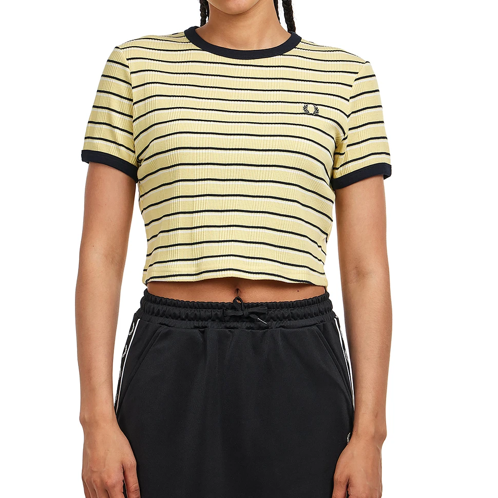 Fred Perry - Striped Ribbed T-Shirt