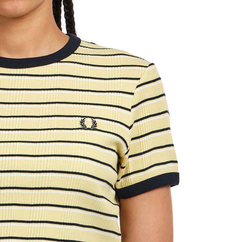 Fred Perry - Striped Ribbed T-Shirt