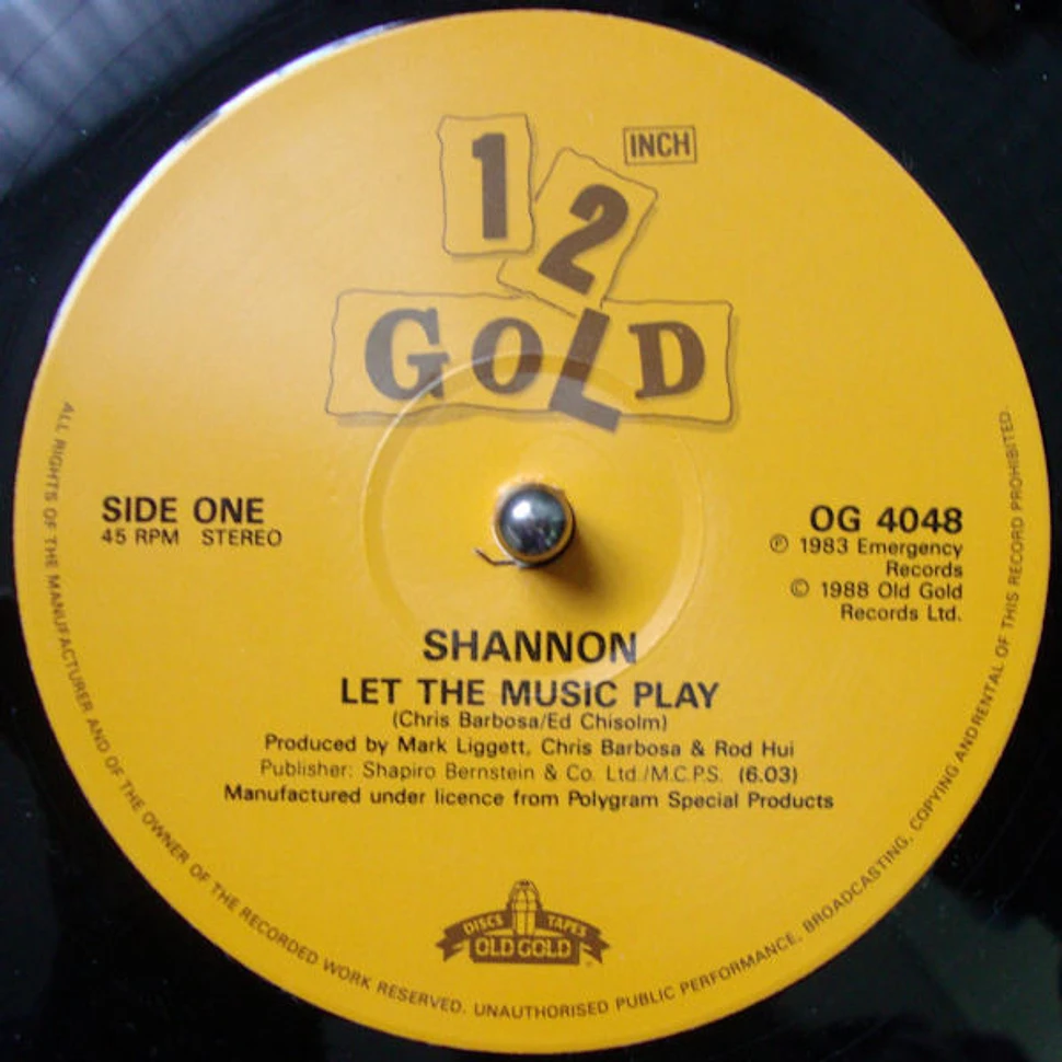 Shannon - Let The Music Play / Give Me Tonight