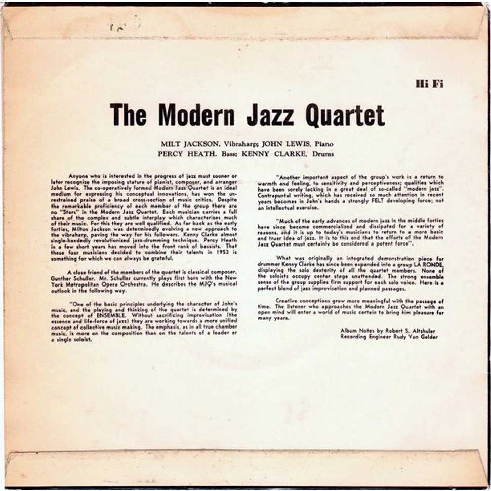 The Modern Jazz Quartet - Vol. 3 La Ronde