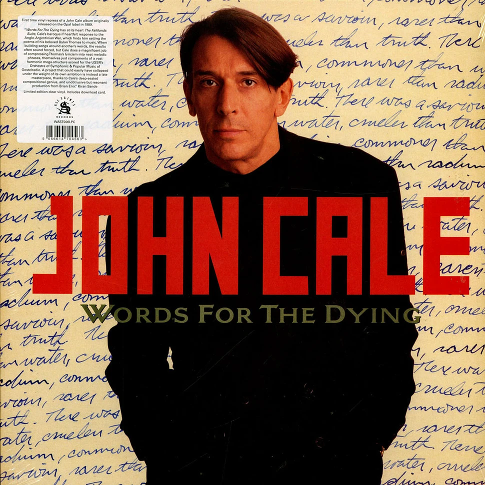 John Cale - Words For The Dying Limited Clear Vinyl Edition