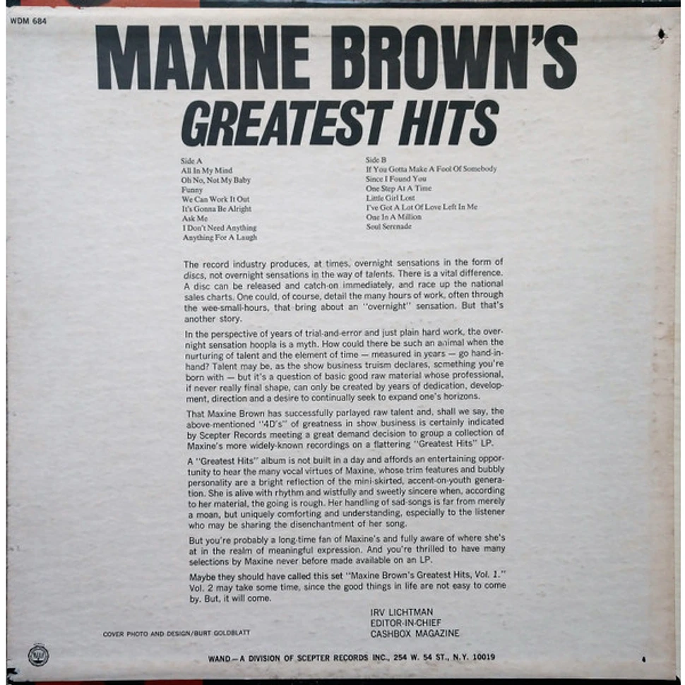 Maxine Brown - Maxine Brown's Greatest Hits