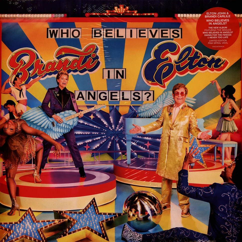Elton John, Brandi Carlile - Who Believes In Angels Indie Exclusive Pink Spiral Vinyl Edition