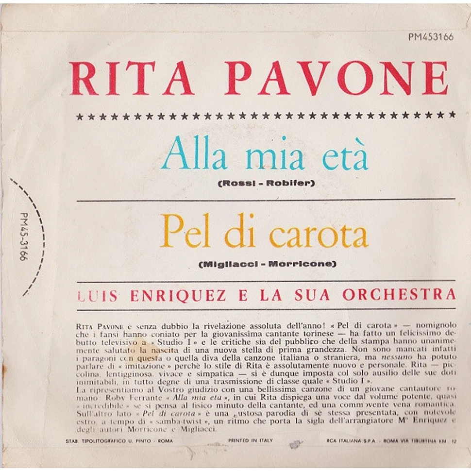 Rita Pavone - Alla Mia Età / Pel Di Carota