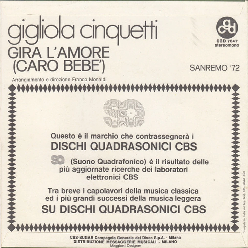 Gigliola Cinquetti - Gira L'Amore (Caro Bebè)