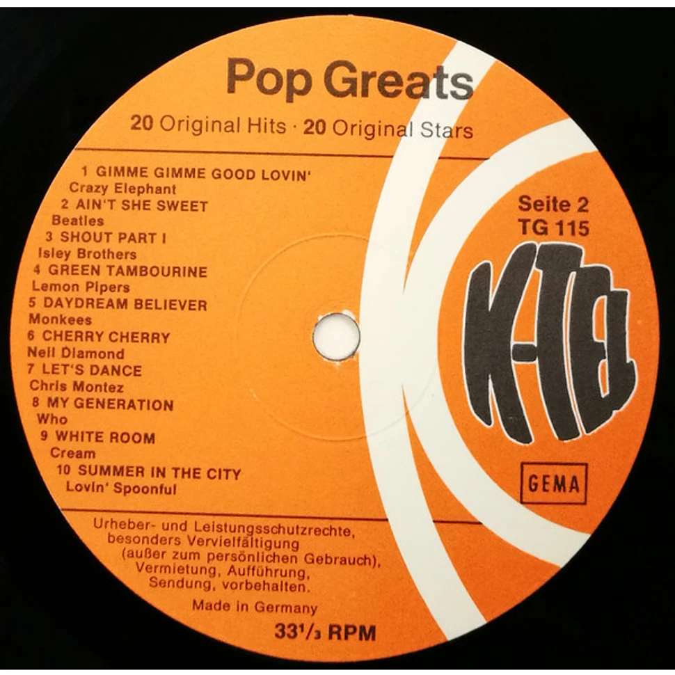 V.A. - K-Tel's Pop Greats