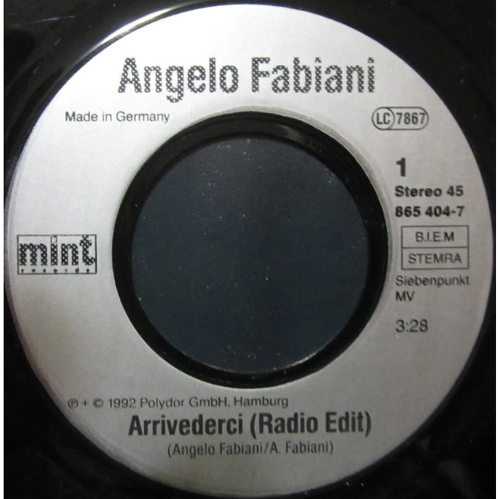 Angelo Fabiani - Arrivederci / Tu Sei