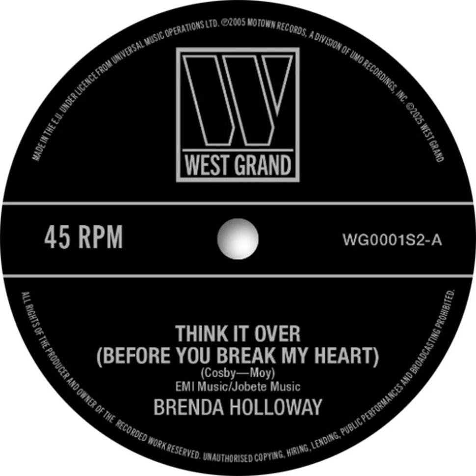 Brenda Holloway / Earl Van Dyke & The Soul Brothers - Think It Over (Before You Break My Heart)