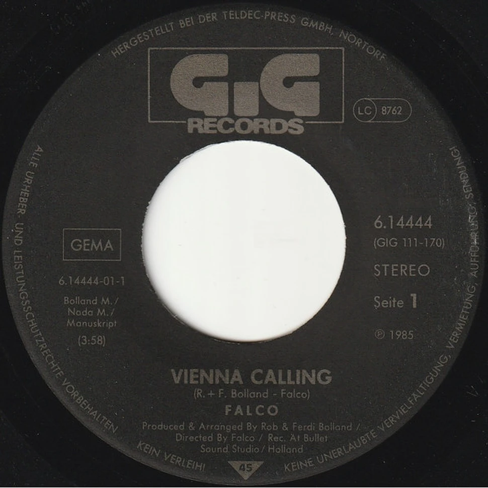 Falco - Vienna Calling (The Wait For The Extended Mix)