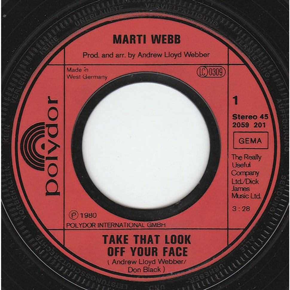 Marti Webb - Take That Look Off Your Face