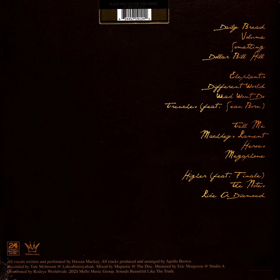 Apollo Brown & Hassaan Mackey - Daily Bread Black & Yellow Starburst Vinyl Edition
