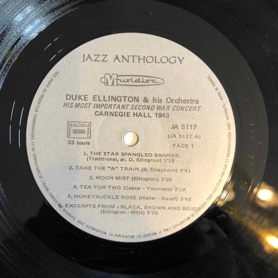 Duke Ellington And His Orchestra - His Most Important Second War Concert: Carnegie Hall 1943