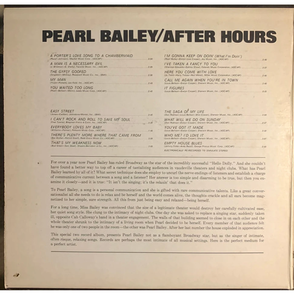 Pearl Bailey - After Hours