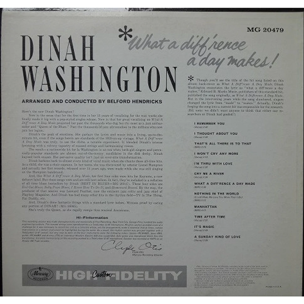 Dinah Washington - What A Diff'rence A Day Makes!