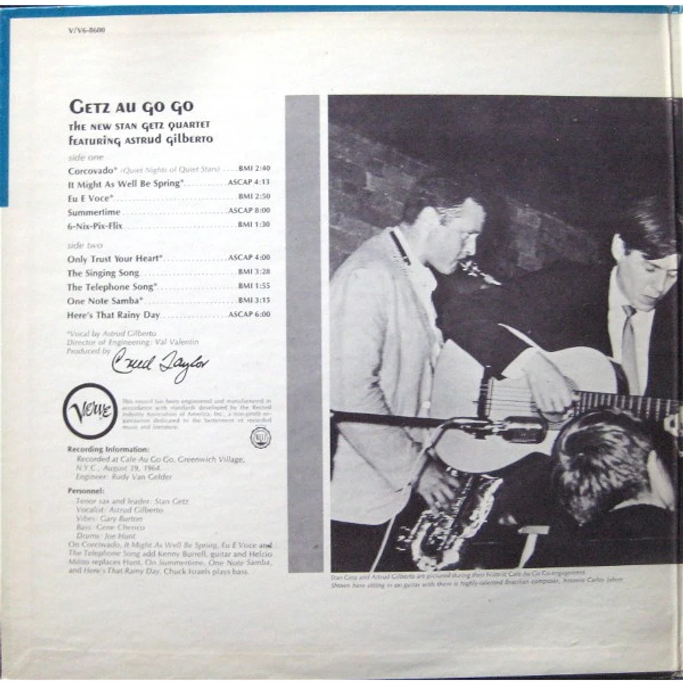 The New Stan Getz Quartet Featuring Astrud Gilberto - Getz Au Go Go