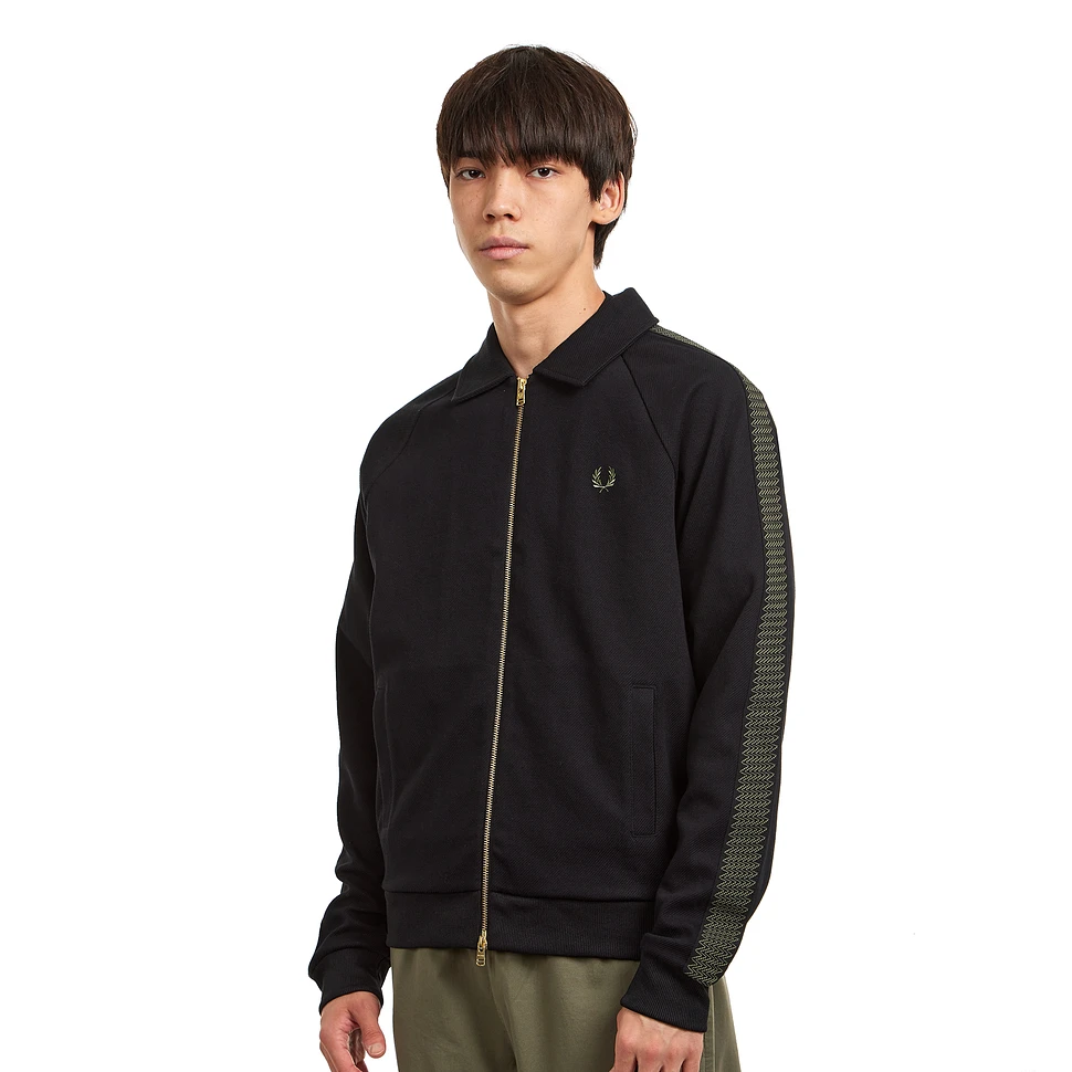 Fred Perry - Tennis Grip Taped Track Jacket (Black) | HHV
