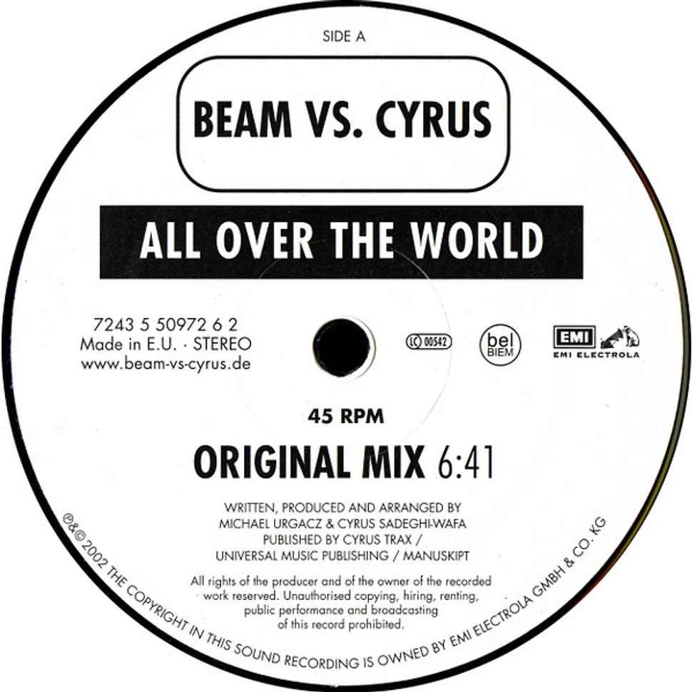 Beam vs. Cyrus - All Over The World