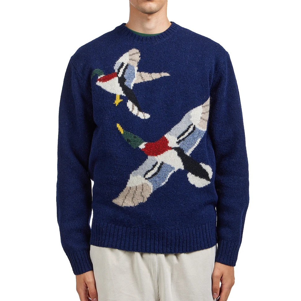 Beams Plus - Crew Intarsia Duck Pattern