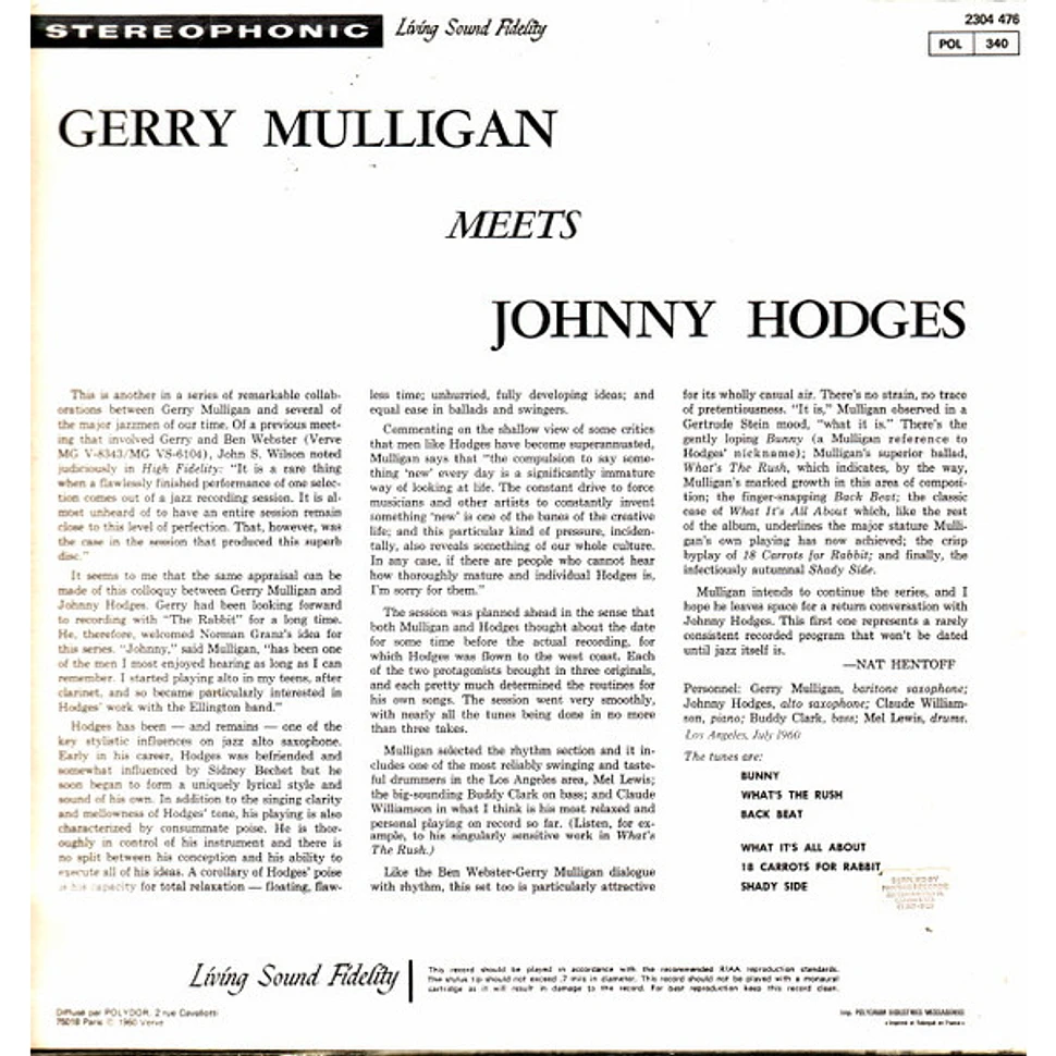 Gerry Mulligan & Johnny Hodges - Gerry Mulligan Meets Johnny Hodges