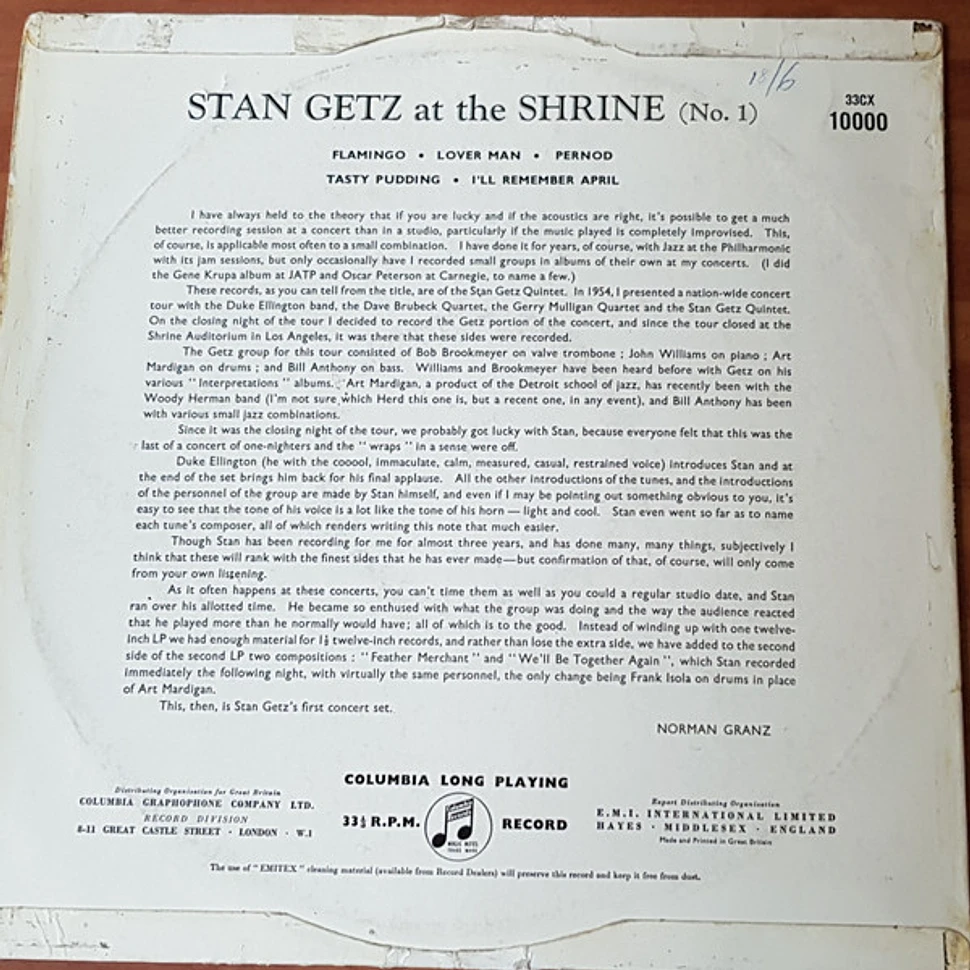 Stan Getz - At The Shrine (No. 1)