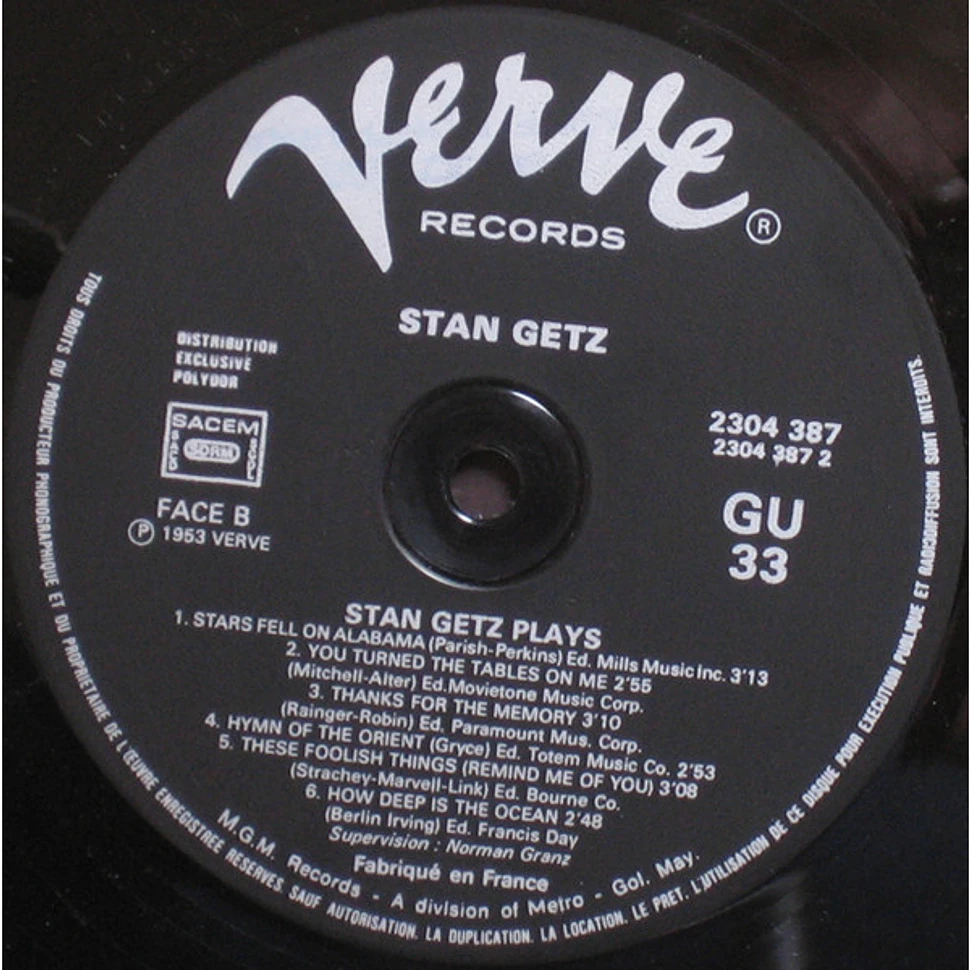 Stan Getz - Stan Getz Plays