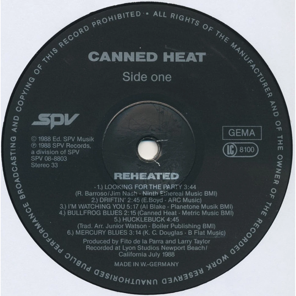 Canned Heat - Reheated