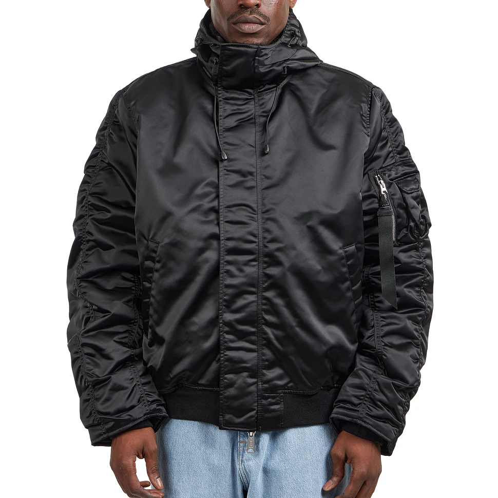 ®️ Alpha N-2B Flight Jacket Black XL Fine Jacket Inc. Alpha Industries N-2B Parka : Men's Flight Jackets